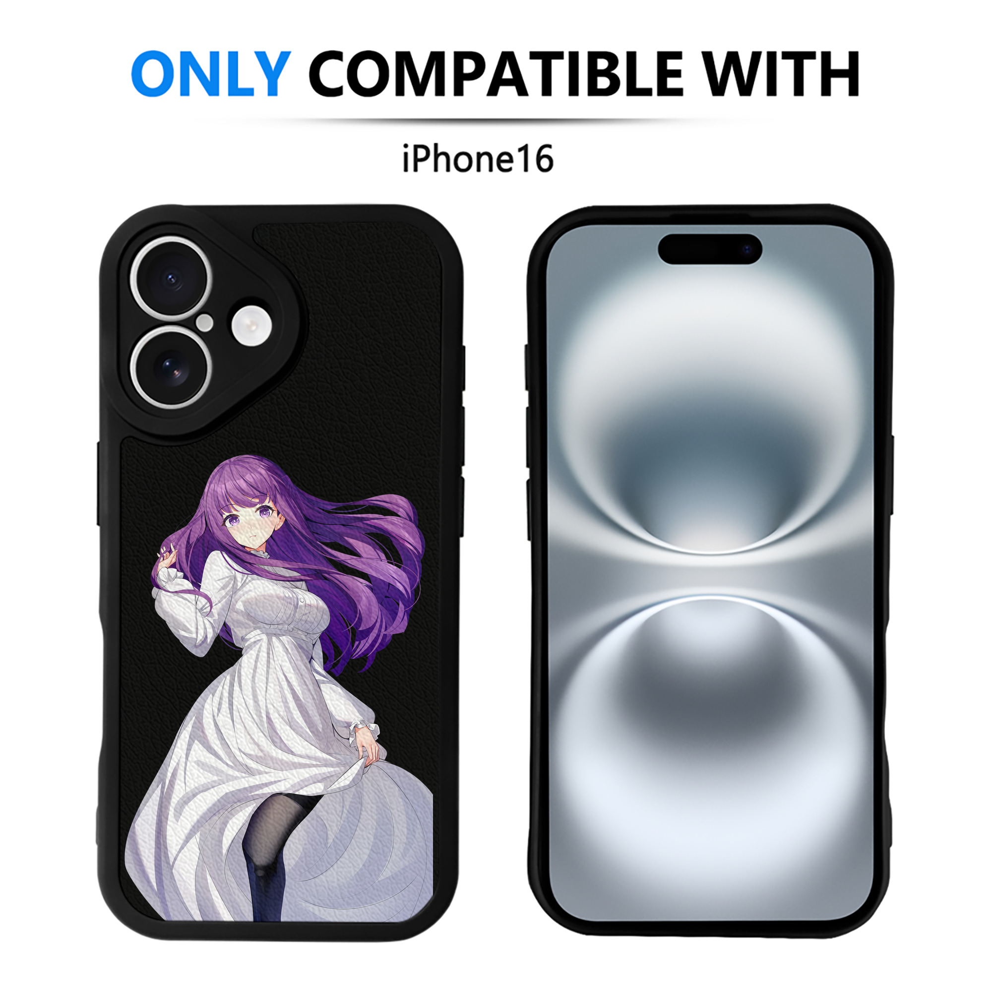 （画像用） 葬送のフリーレン Frieren 【iPhone 16シリーズ対応】シリコンスマホケース（レザー調） 材質：シリコン